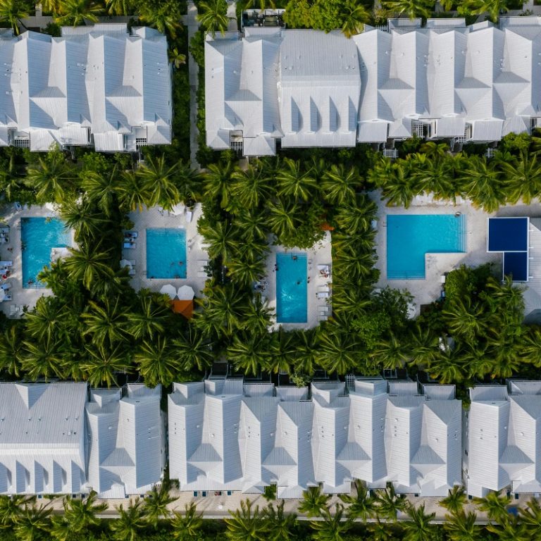 aerial view of a timeshare complex